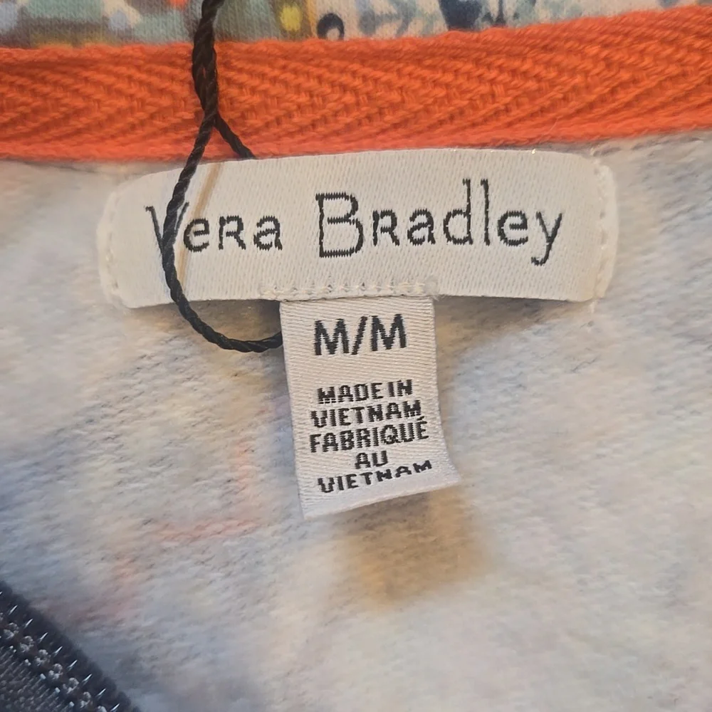 Vera Bradley Quarter Zip Multi-Colored Paisley Print Sweatshirt - Picture 2 of 10
